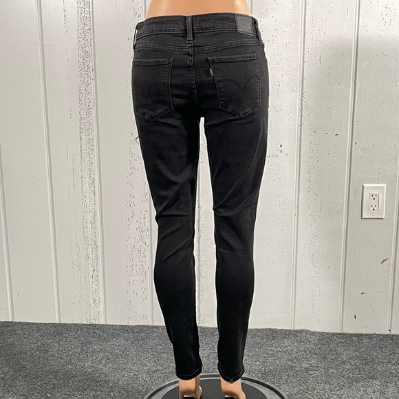 *Levi's 711 Skinny Women's Black  Distressed Jeans Sz W32/L30 - Picture 8 of 13